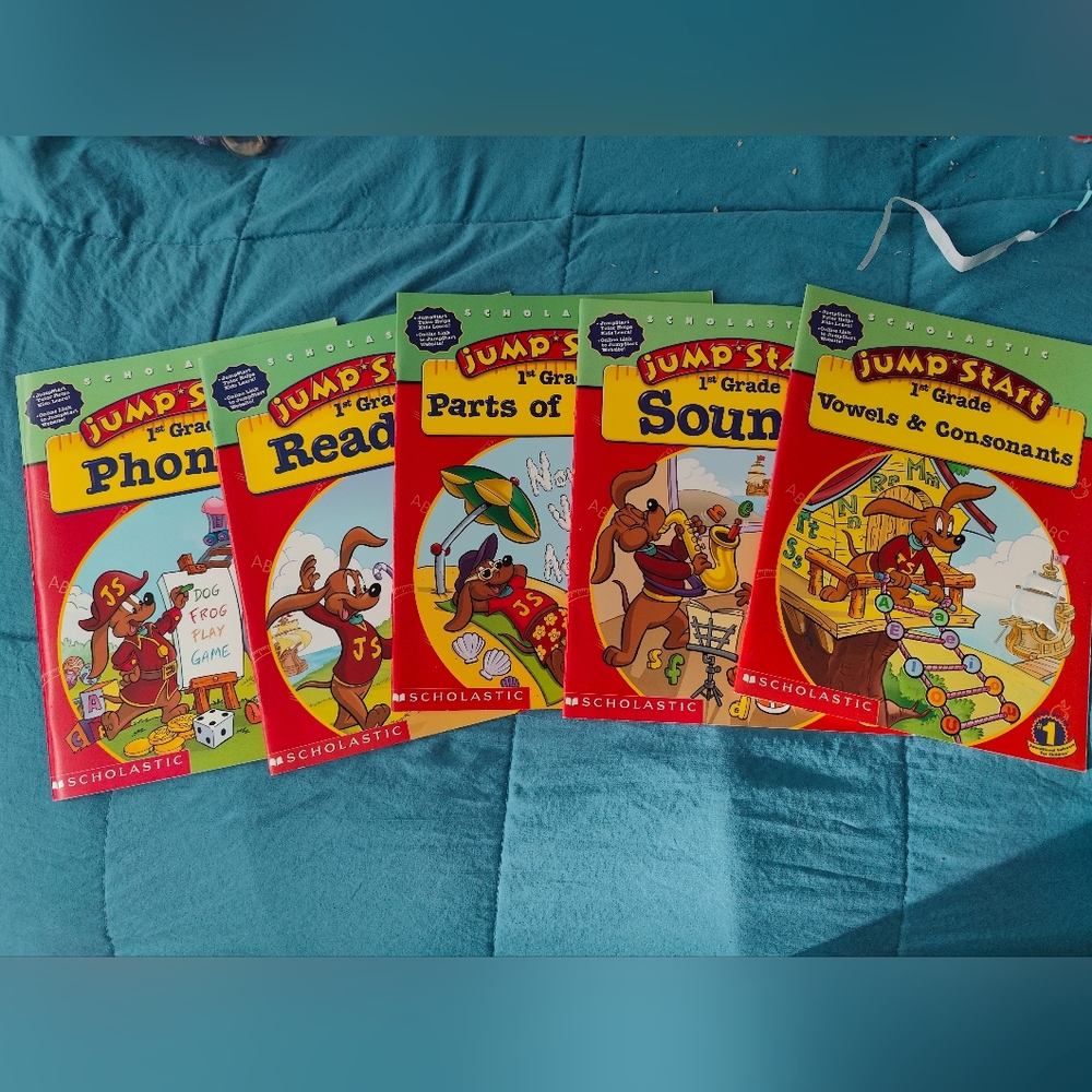 Scholastic JumpStart 1st Grade Learning Book Set - New